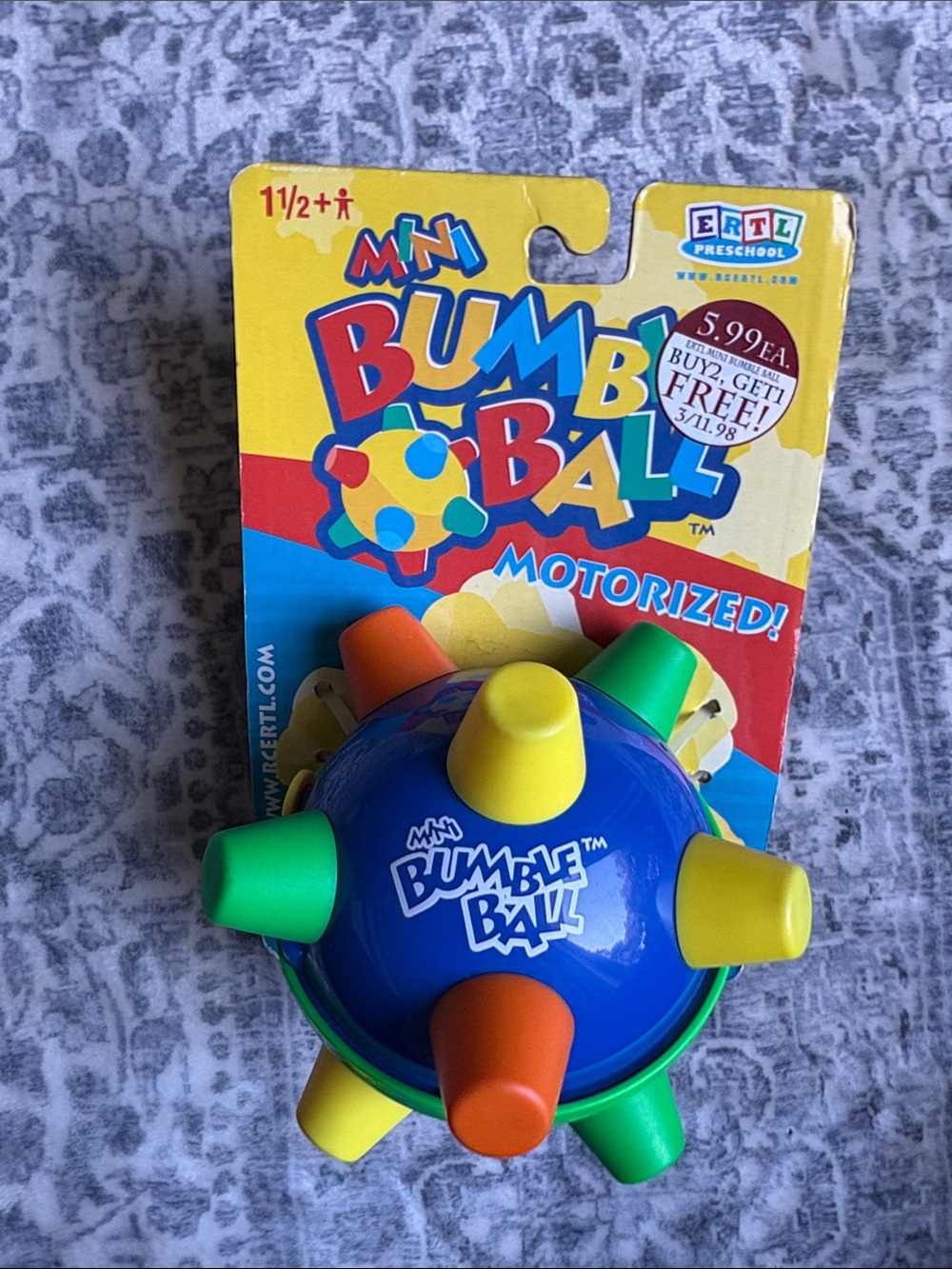 RARE Bumble Ball Motorized Kids Toy (NOS) Factory Sealed 2002